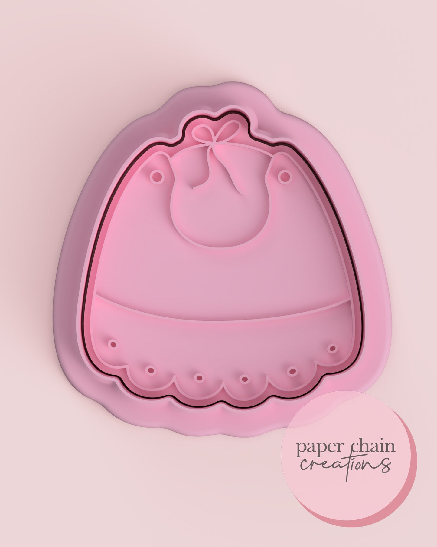 Baby Bib Cookie Cutter and Embosser