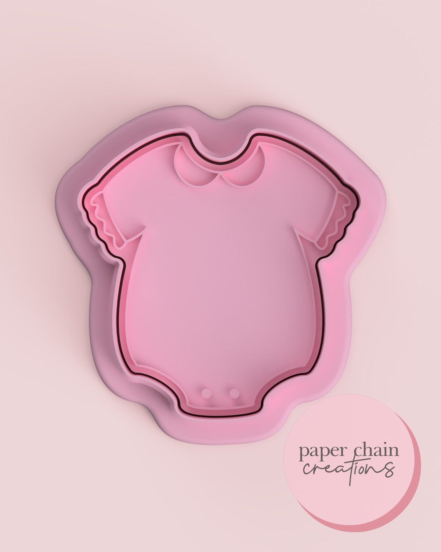 Baby Onesie V2 Cookie Cutter and Fondant Embosser