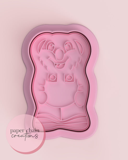 Chocolate Bear Lolly Cookie Cutter and Fondant Embosser