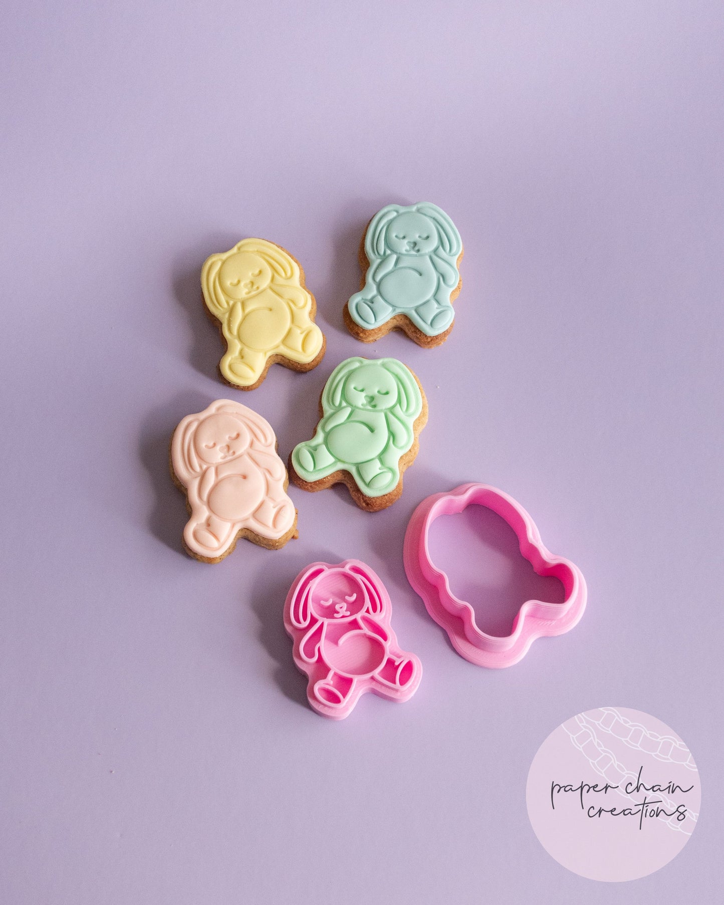 Rabbit Teddy Cookie Cutter and Fondant Embosser