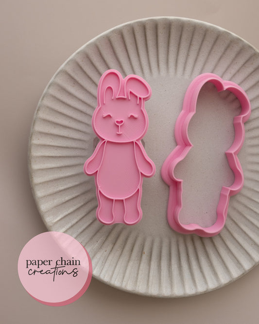 Hanging Rabbit Teddy Cookie Cutter and Fondant Embosser