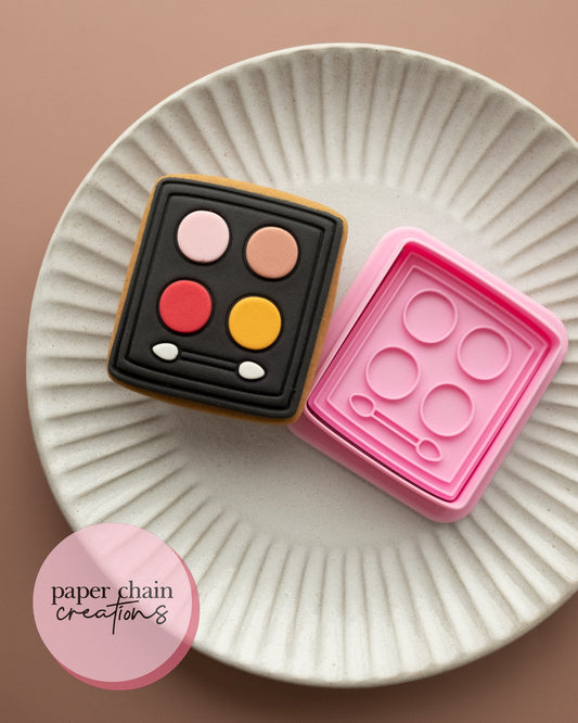 Make Up Palette Cookie Cutter and Fondant Embosser