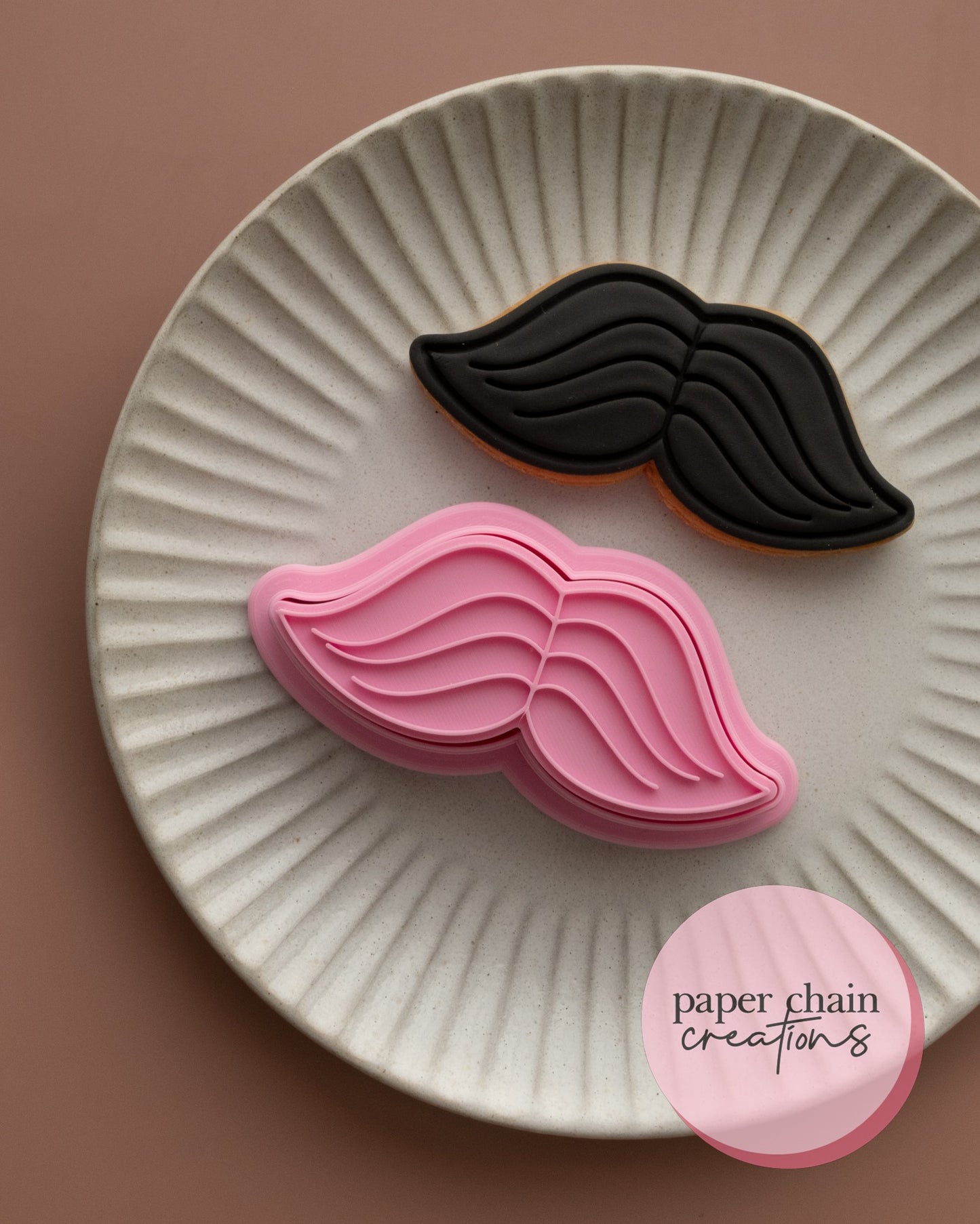 Moustache Cookie Cutter and Fondant Embosser