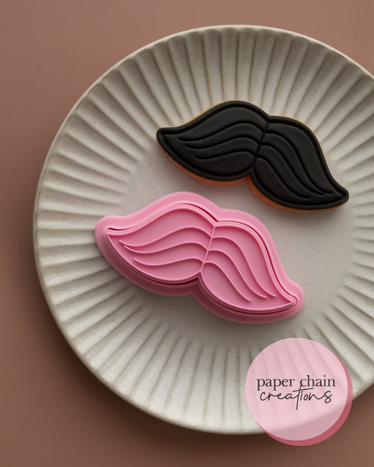 Moustache Cookie Cutter and Fondant Embosser