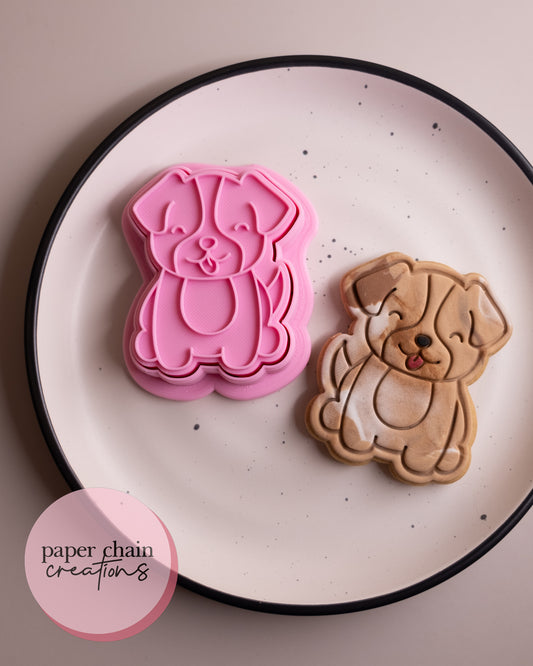 Dog with Body Cookie Cutter and Fondant Embosser