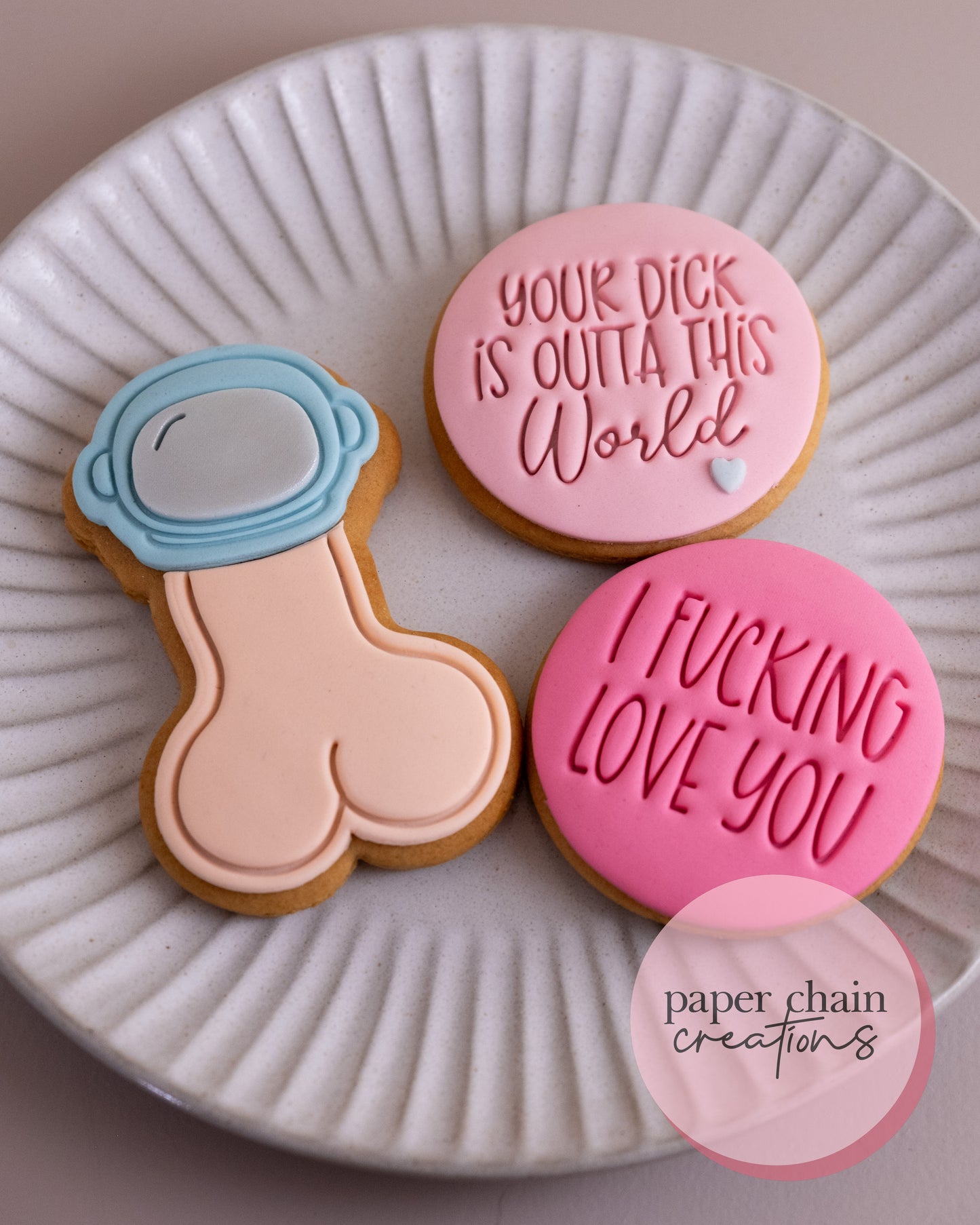 Astronaut Chubby Penis Cookie Cutters and Fondant Embossers