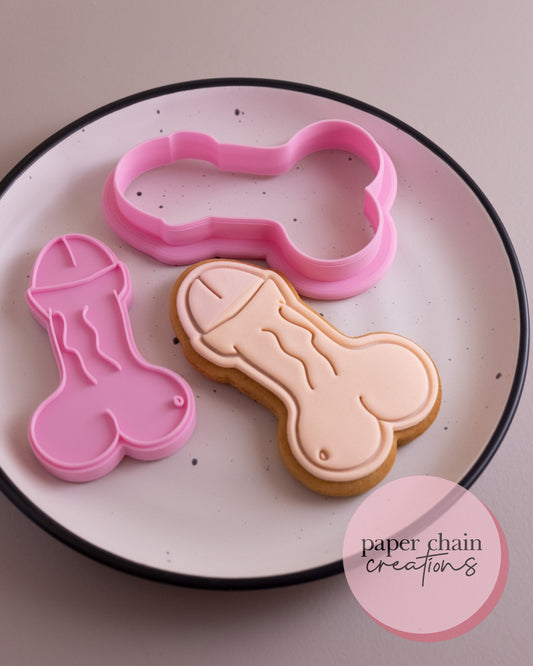 Uncircumcised Penis Cookie Cutter and Fondant Embosser