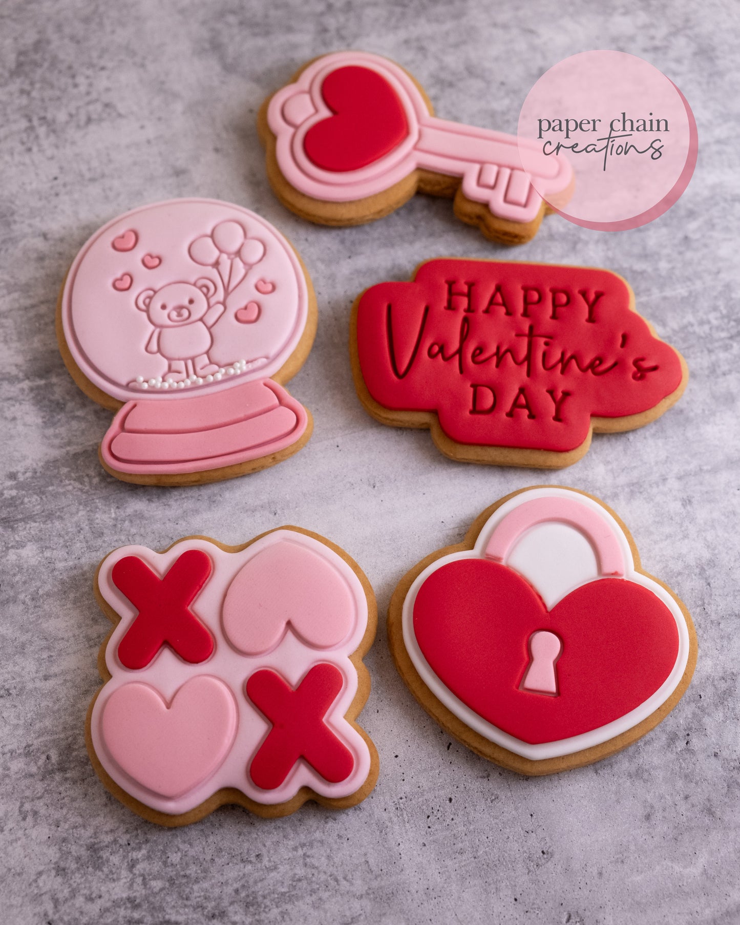 Heart Key Cookie Cutter and Fondant Embosser
