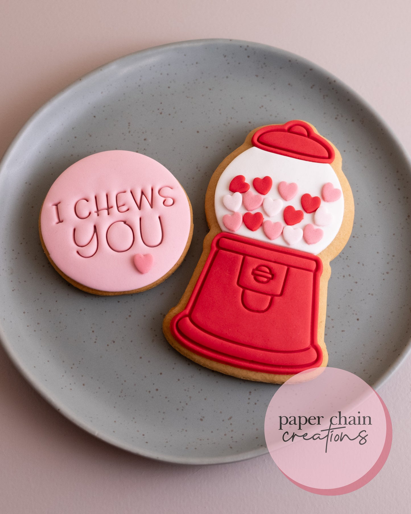 Gumball Machine Cookie Cutter and Fondant Embosser SET