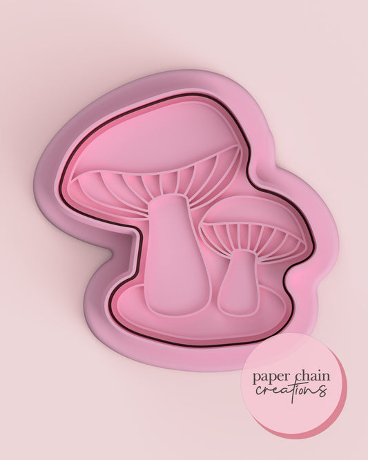 Fungi Mushroom Cookie Cutter and Fondant Embosser