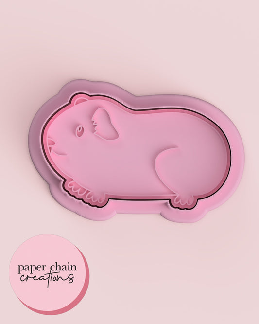 Guinea Pig Cookie Cutter and Fondant Embosser