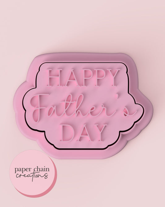 Happy Father's Day Cookie Cutter and Fondant Embosser