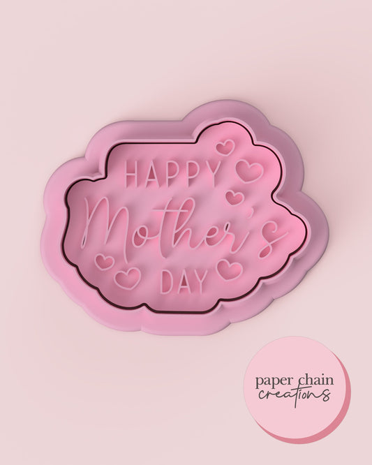 Happy Mother's Day Cookie Cutter and Fondant Embosser