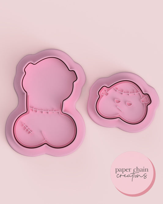 Monster Chubby Penis Cookie Cutters and Fondant Embossers SET