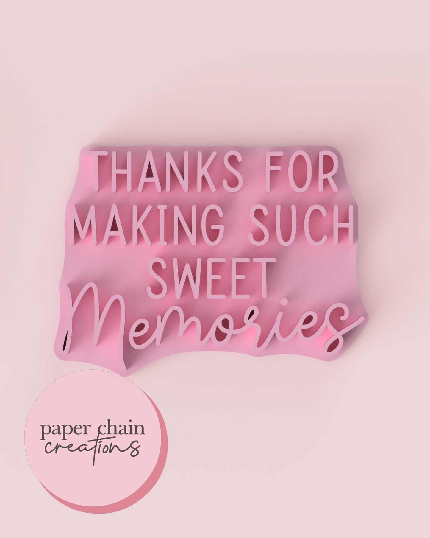 Thanks for making such sweet Memories Fondant Embosser