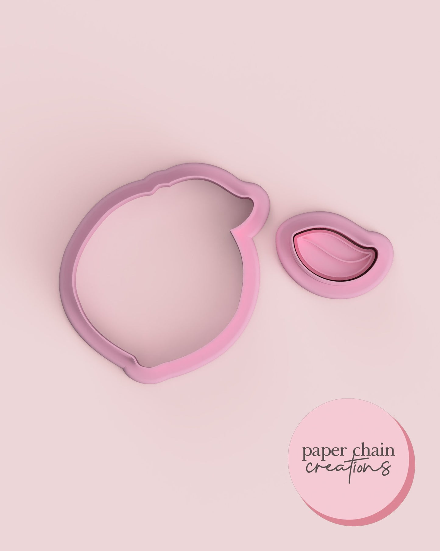 Orange Cookie Cutter with Leaf Embosser and Cutter