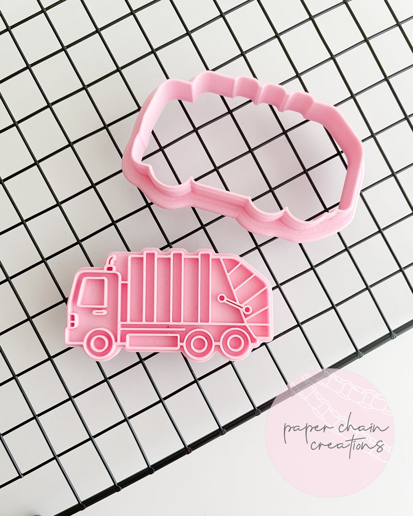 Rubbish Truck Cookie Cutter and Fondant Embosser