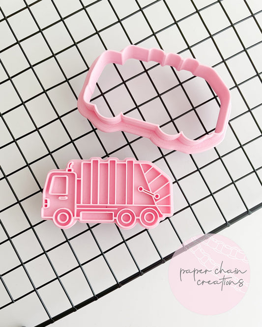 Rubbish Truck Cookie Cutter and Fondant Embosser
