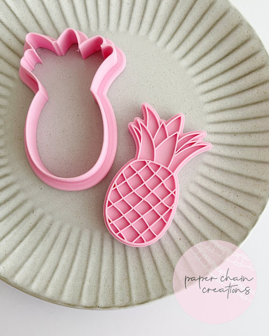 Pineapple Cookie Cutter and Fondant Embosser