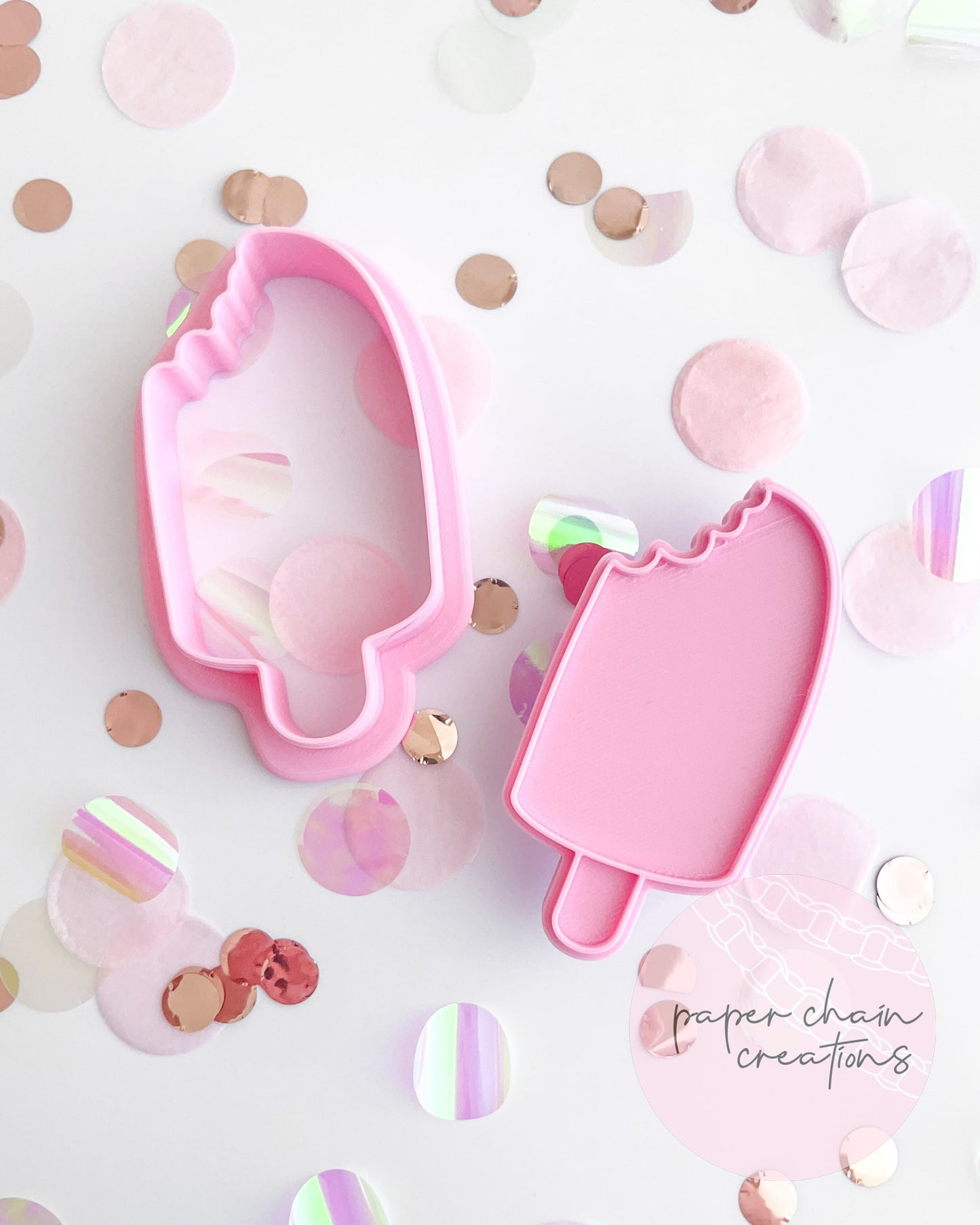 Ice Cream with Bite Cookie Cutter and Fondant Embosser