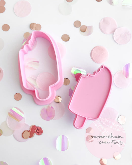 Ice Cream with Bite Cookie Cutter and Fondant Embosser