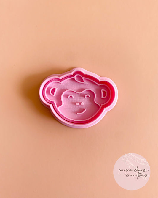Monkey Cookie Cutter and Fondant Embosser