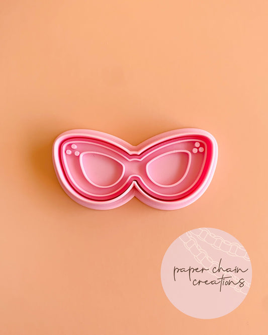 Retro Glass Cookie Cutter and Fondant Embosser