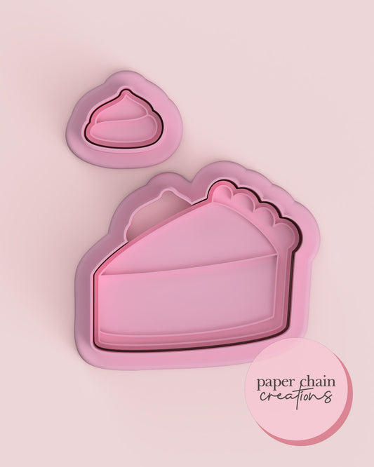 Pumpkin Pie Slice Cookie Cutters and Fondant Embossers SET