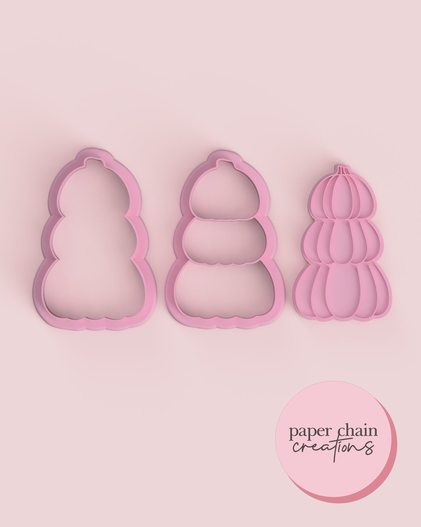 Stack of Pumpkins Cookie Cutters and Fondant Embosser