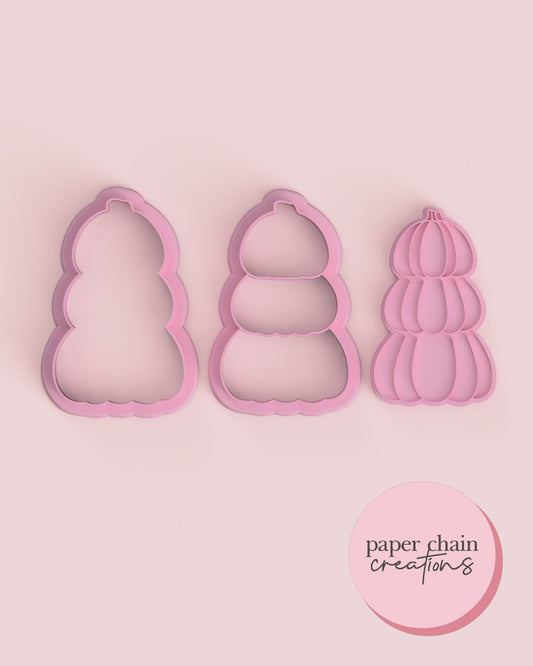 Stack of Pumpkins Cookie Cutters and Fondant Embosser