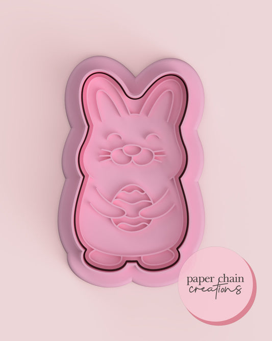 Standing Easter Bunny Cookie Cutter and Fondant Embosser