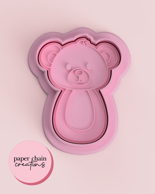 Teddy Bear Rattle V2 Cookie Cutter and Fondant Embosser