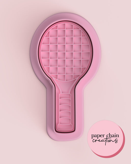 Tennis Racquet Cookie Cutter and Fondant Embosser