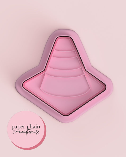 Traffic Cone Cookie Cutter and Fondant Embosser