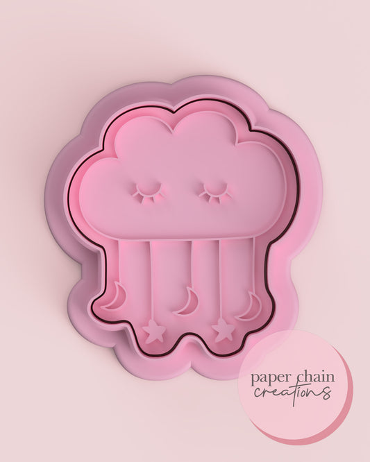 Cloud Baby Mobile Cookie Cutter and Fondant Embosser