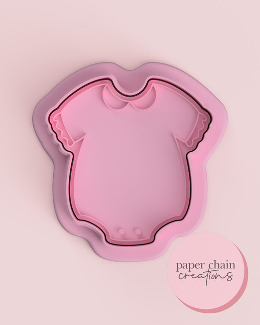 Baby Onesie V2 Cookie Cutter and Fondant Embosser