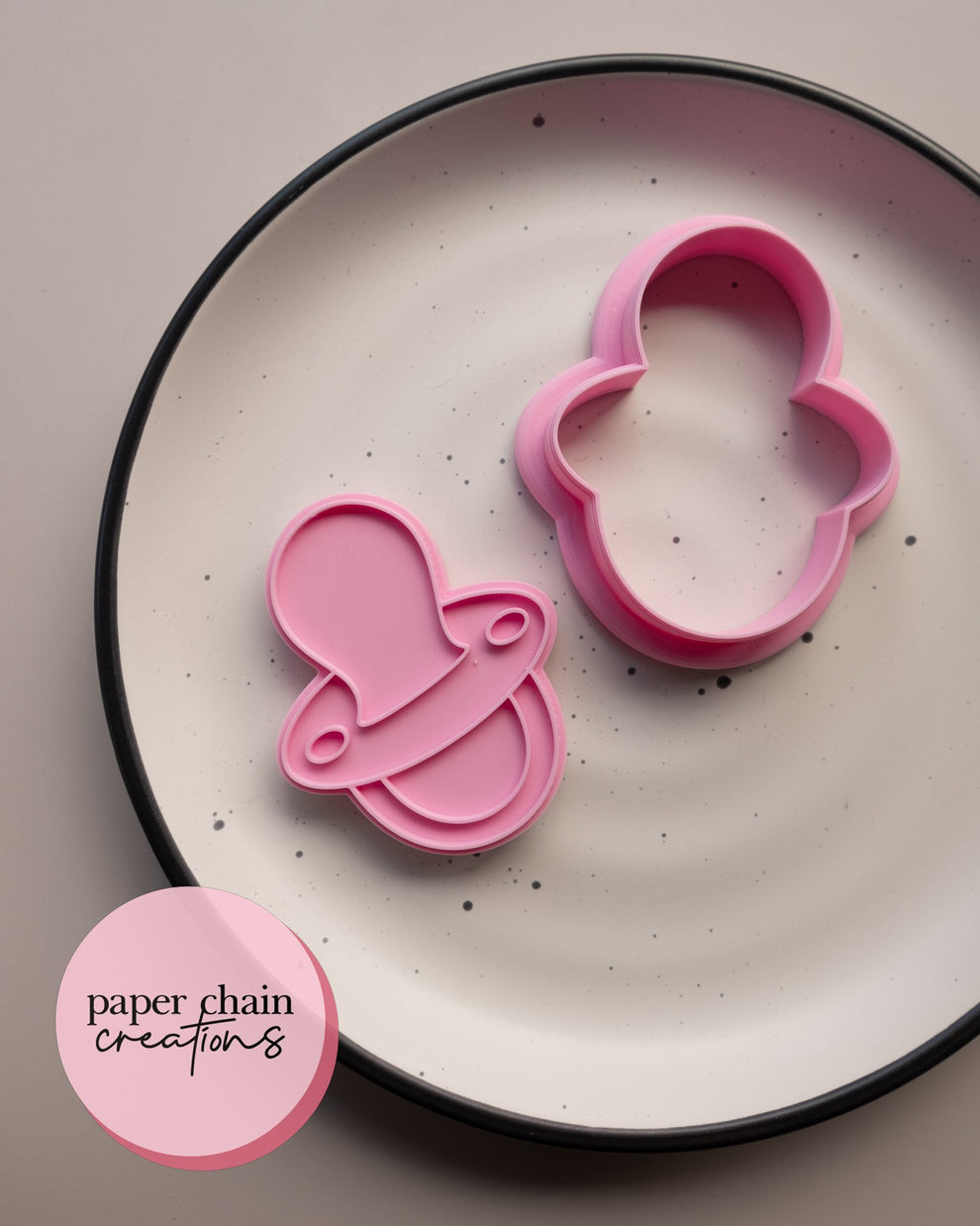 Baby Dummy Cookie Cutter and Fondant Embosser – Paper Chain Creations