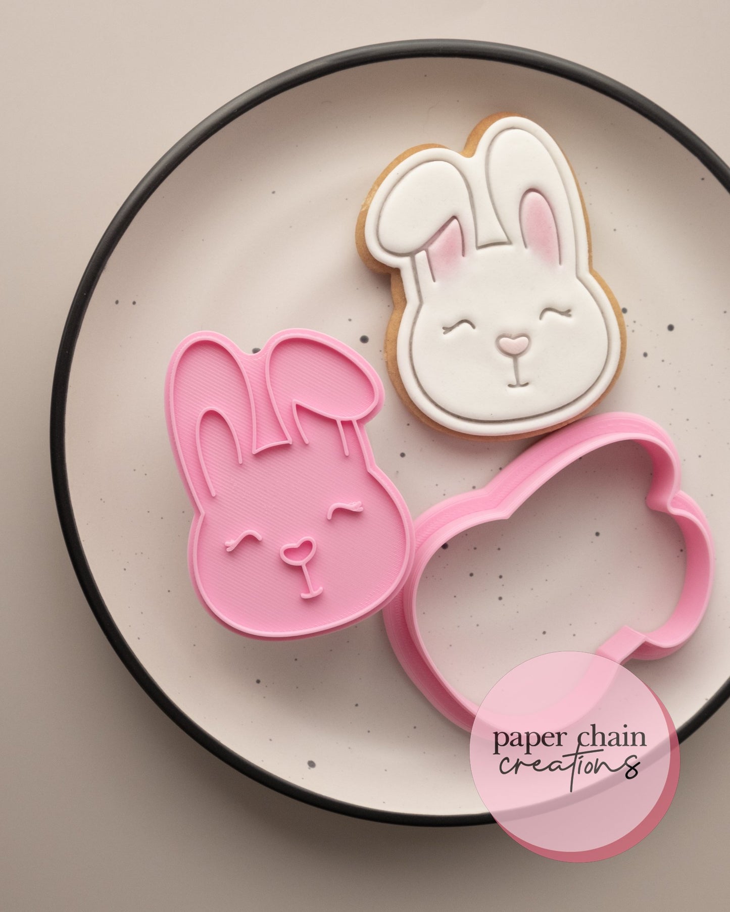 Floppy Ear Bunny Cookie Cutter and Fondant Embosser