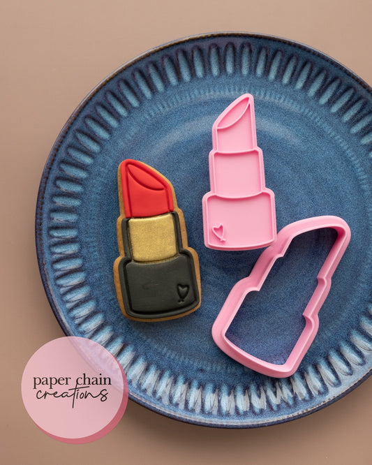 Lipstick Cookie Cutter and Fondant Embosser