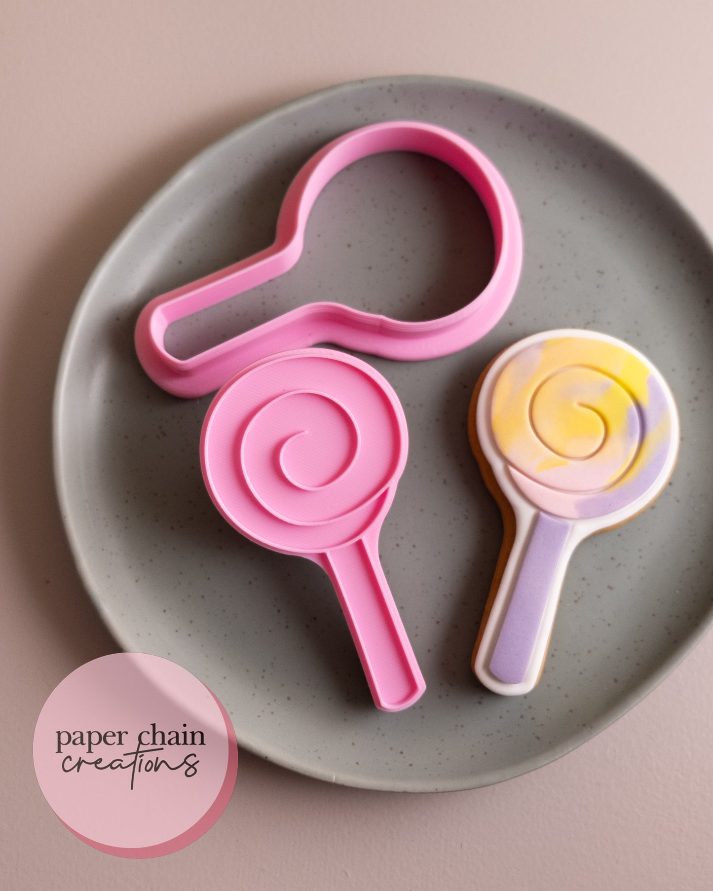 Swirl Lollypop Cookie Cutter and Fondant Embosser