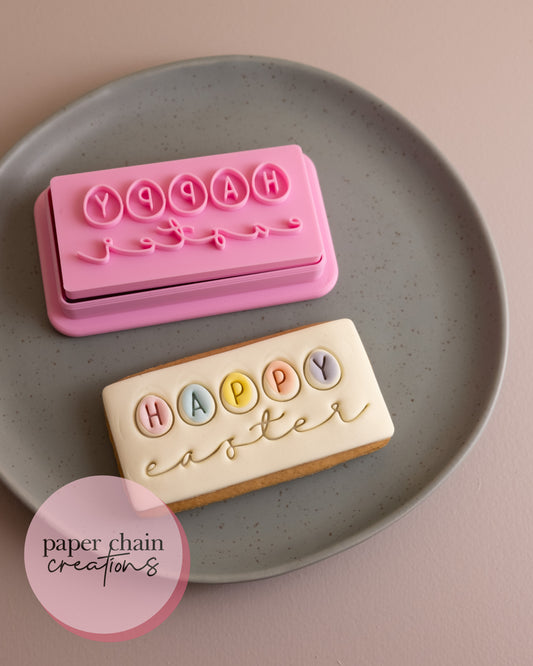 Happy Easter V4 Cookie Cutter and Fondant Embosser