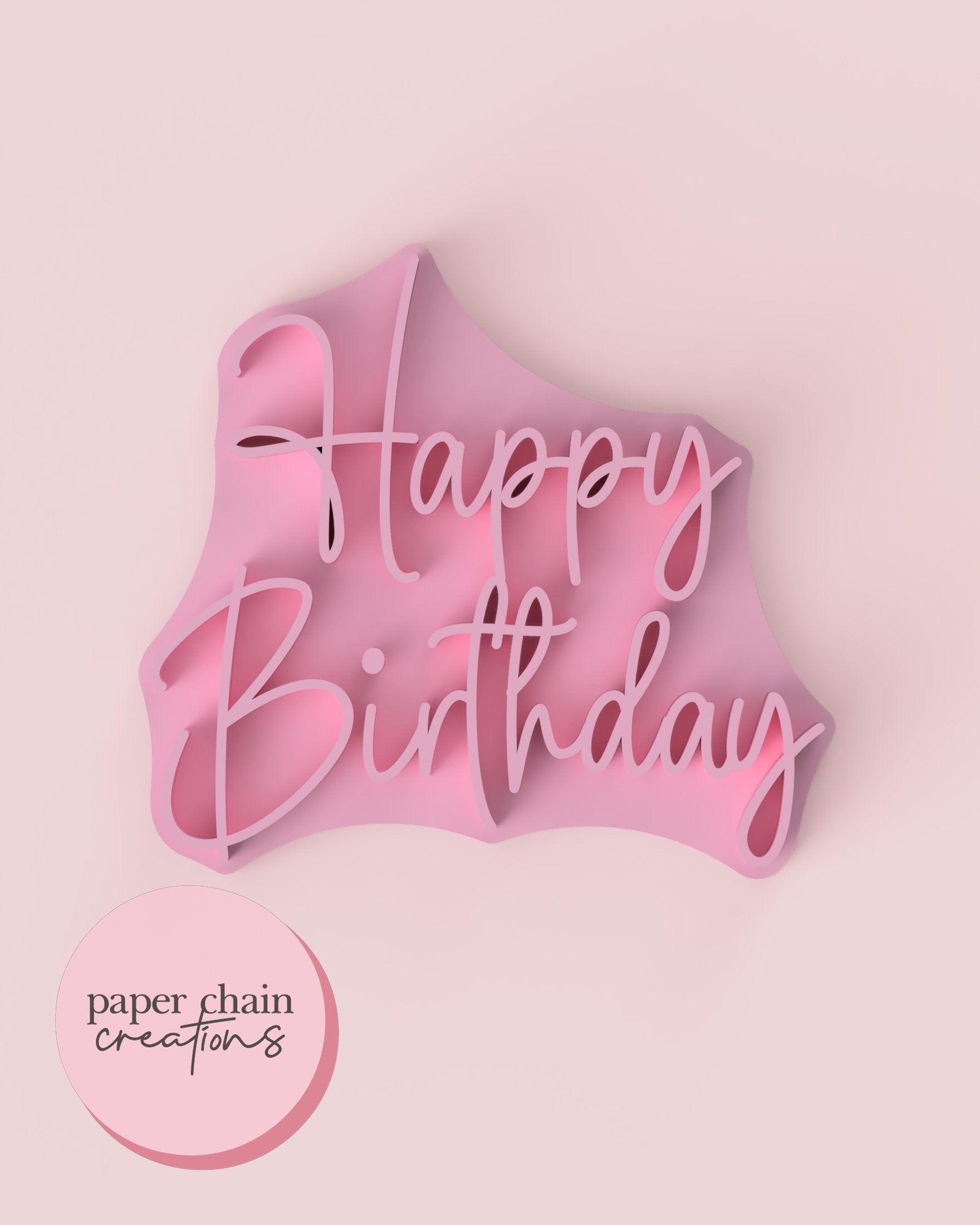 Embosser Script Happy Birthday Citrus Script Embosser – Paper Chain Creations