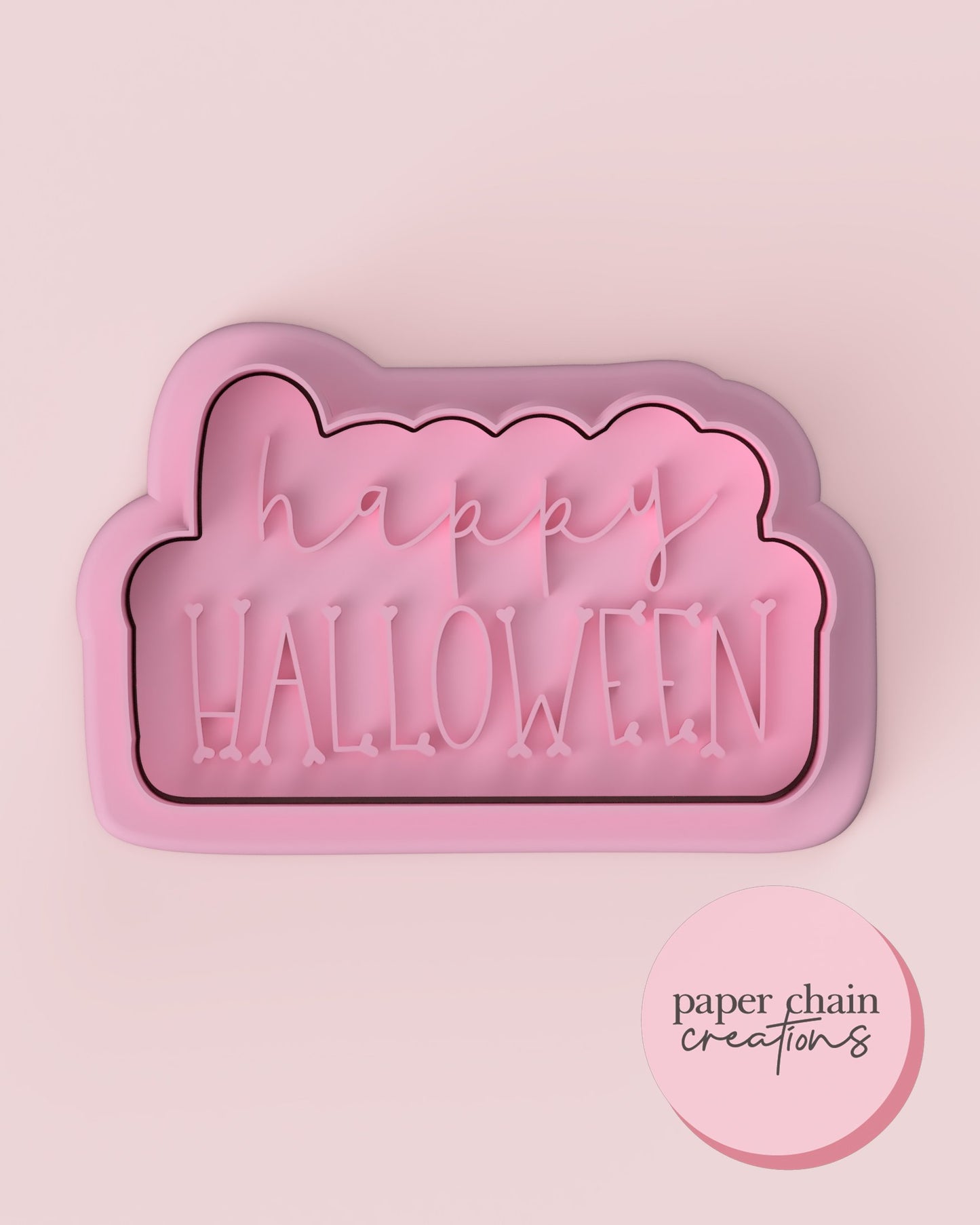 Happy Halloween Cookie Cutter and Fondant Embosser