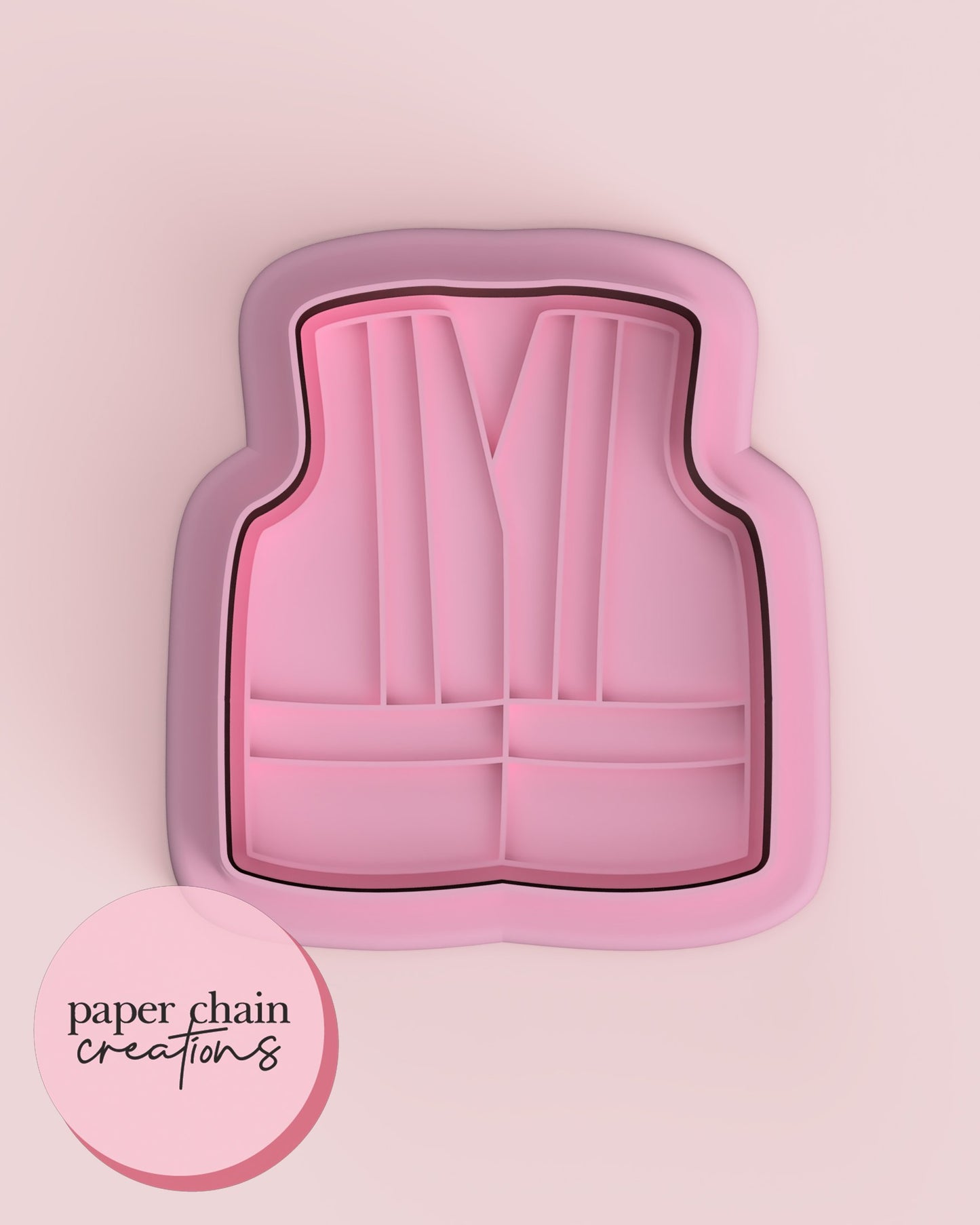 High Vis Vest Cookie Cutter and Fondant Embosser