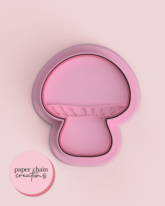 Mushroom V2 Fondant Cookie Cutter and Embosser