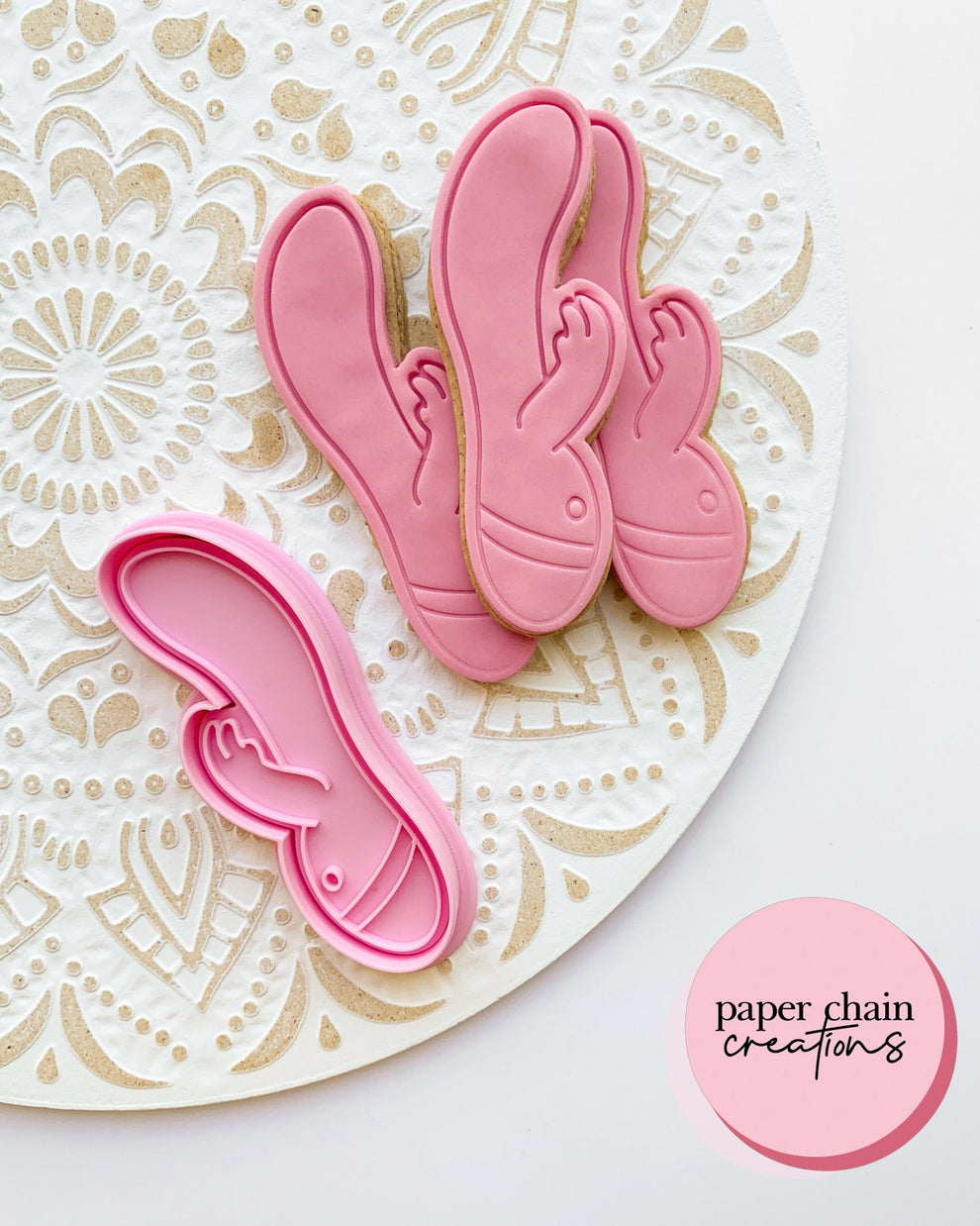 Rabbit Vibrator Cookie Cutter and Fondant Embosser – Paper Chain Creations