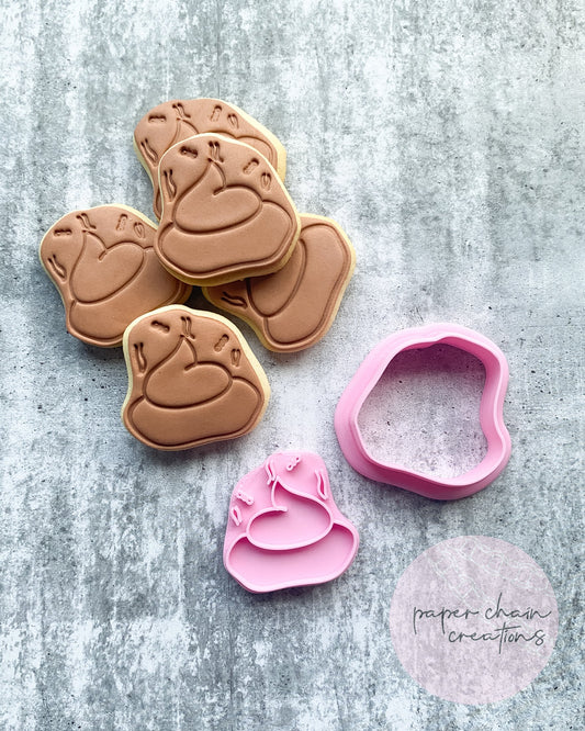 Poo Cookie Cutter and Fondant Embosser