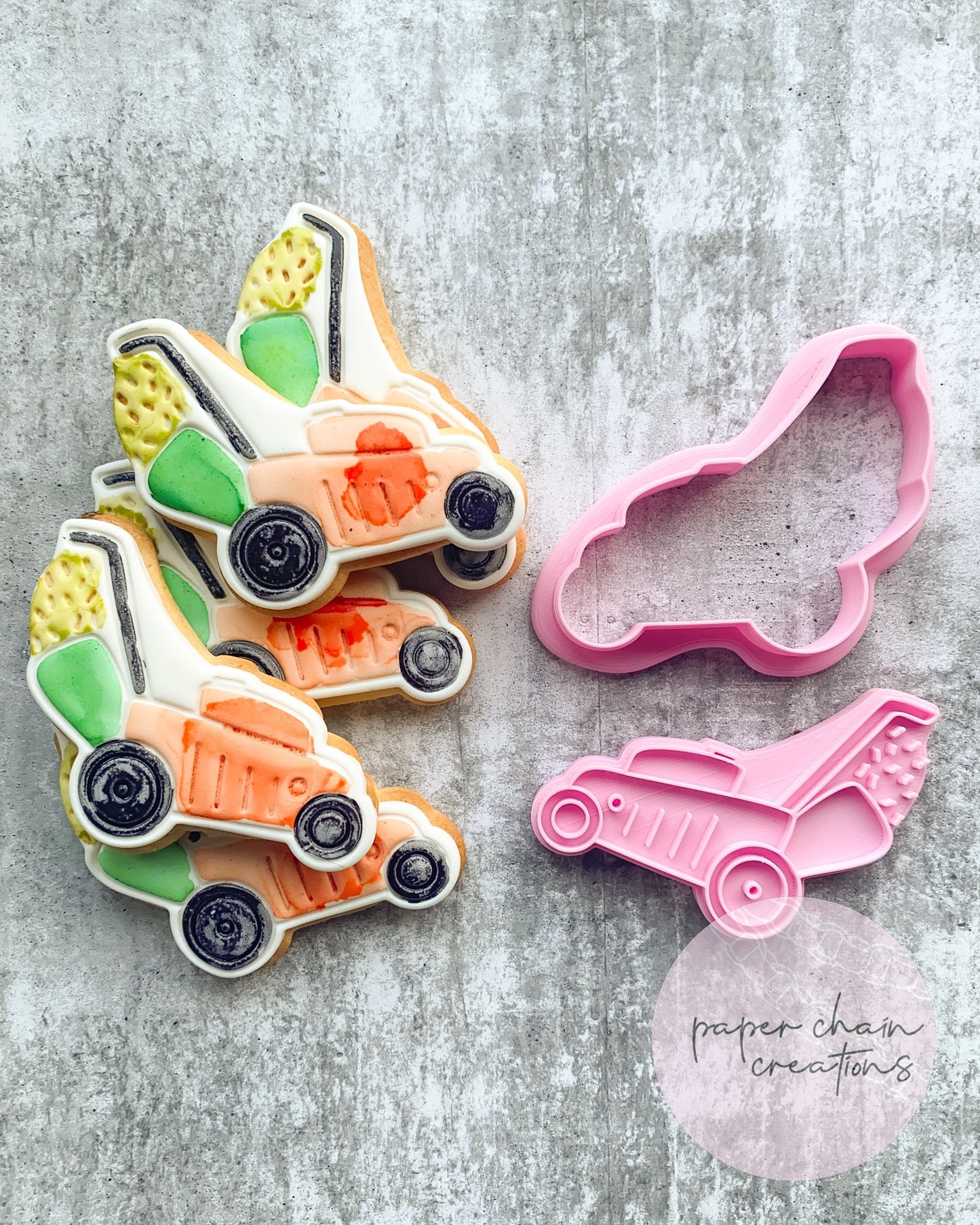 Lawn Mower Cookie Cutter and Fondant Embosser