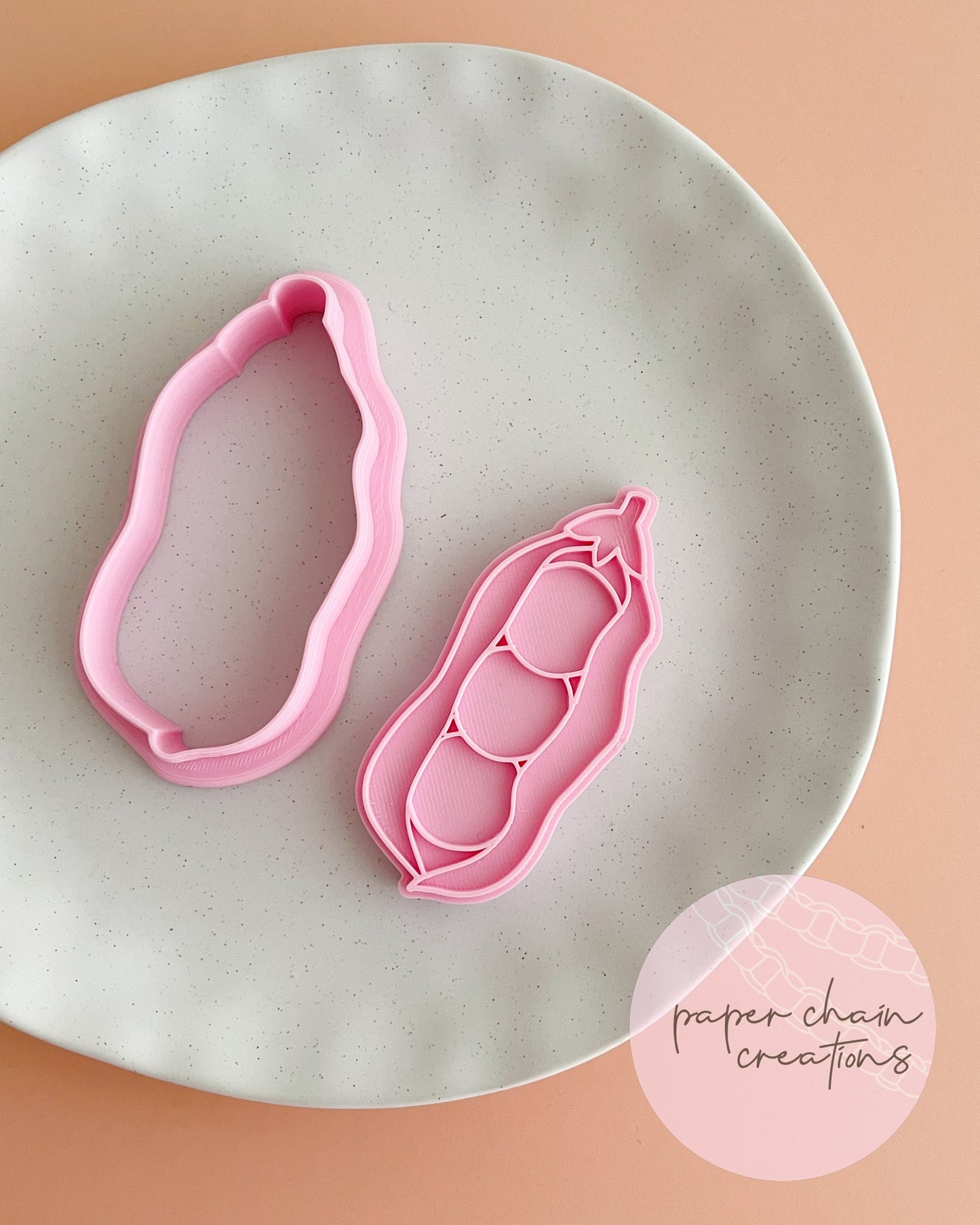 Peas in a Pod Cookie Cutter and Fondant Embosser
