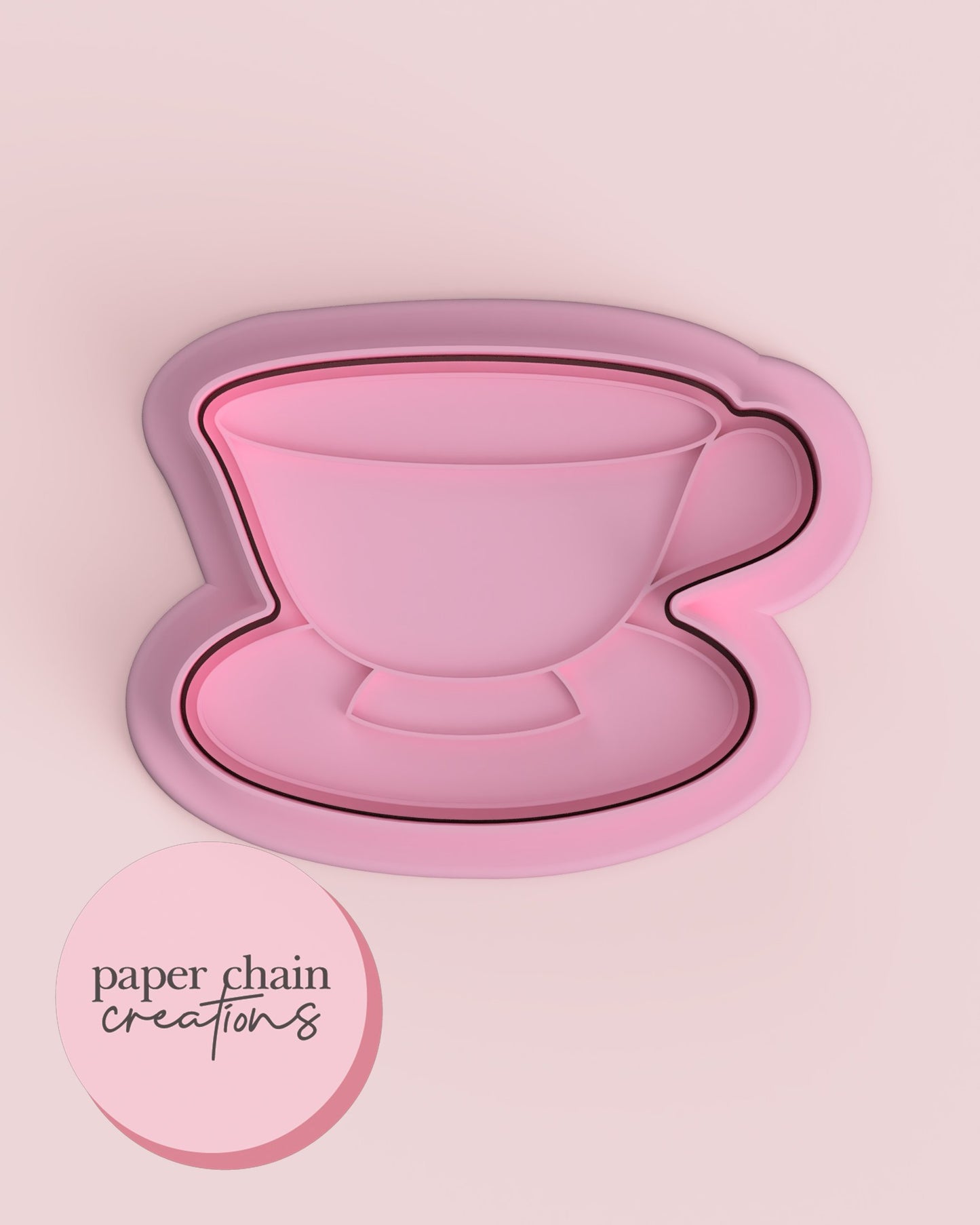 Teacup with Saucer Cookie Cutter and Fondant Embosser